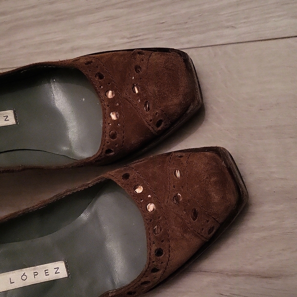 Pura Lopez suede pumps size 38 - Picture 3 of 9